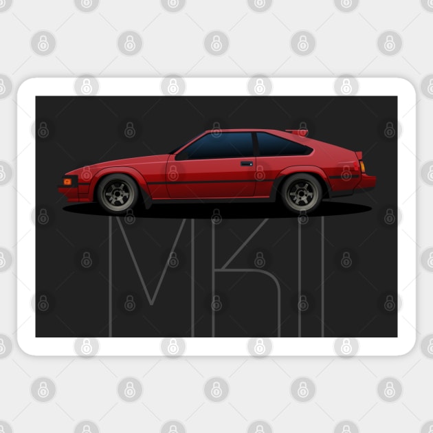 Supra Mk2 Sticker by AutomotiveArt